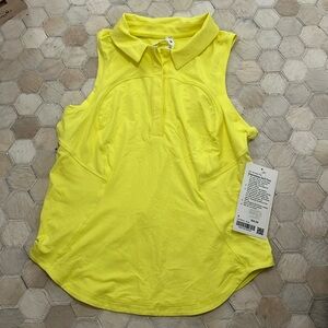 Sleeveless golf polo. Yellow - lululemon with tags